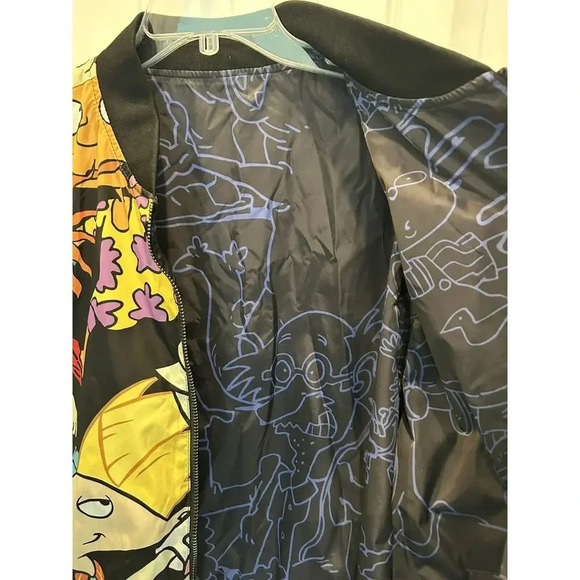 MEMBERS ONLY 90s NICKELODEON Cartoon Unisex Reversible Jacket XL - Picture 8 of 11